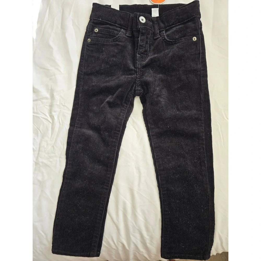 The Children's Place Black Corduroy Pants Stretch Fabric Kids Size‎ 4